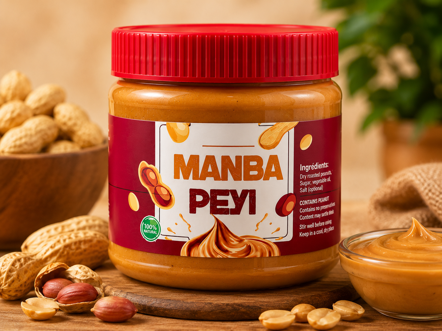 Manba Peyi™ – Authentic Haitian Sweet Peanut Butter